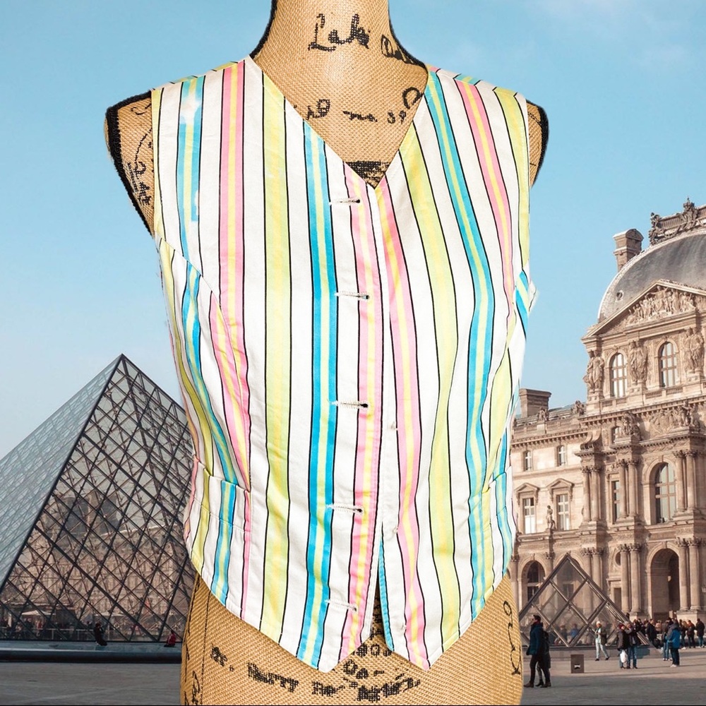 VERSACE JEANS COUTURE rainbow vest